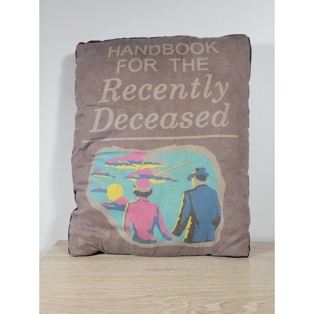 Beetlejuice Handbook For The Recently Deceased Throw  Pillow  11" x 13"